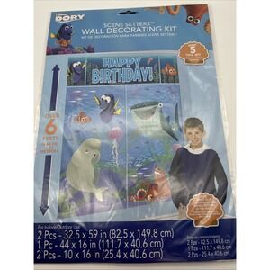 Disney Finding Dory & Nemo Wall Decoration Kit Birthday Party Scene Setters NEW